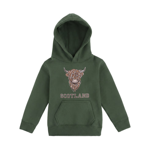 KIDS HOODIE | EMB BR COW 1