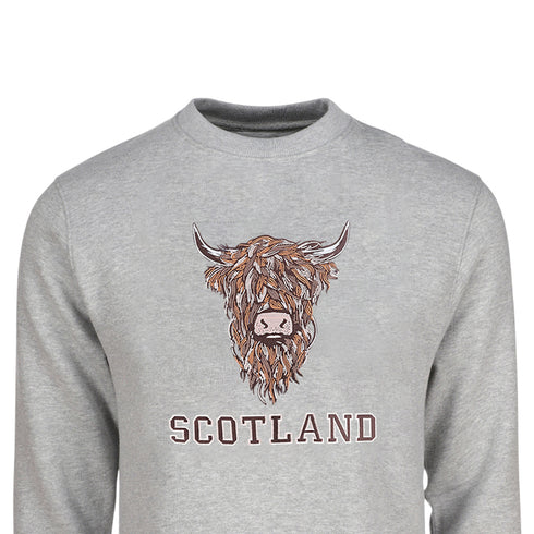 ADULT SWEATSHIRT | EMB BR COW 1