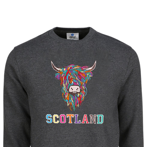 ADULT SWEATSHIRT | EMB MLT COW 2