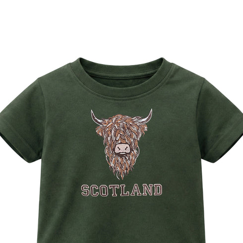 KIDS T-SHIRT | EMB BR COW 1