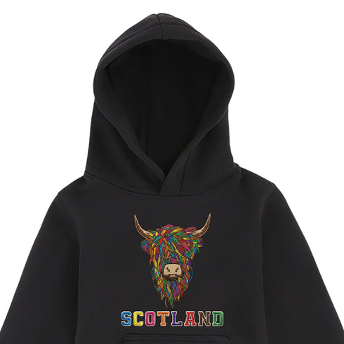 KIDS HOODIE | EMB MLT COW 2