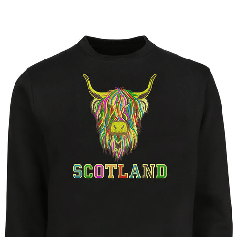 ADULT SWEATSHIRT | EMB MLT COW 6