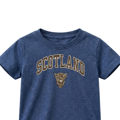 KIDS T-SHIRT | EMB SCT/BR COW 1