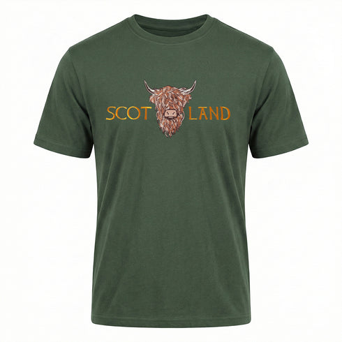 ADULT T-SHIRT | EMB SCOT(BR COW 1)LAND