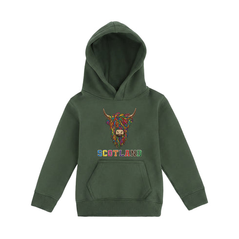 KIDS HOODIE | EMB MLT COW 2