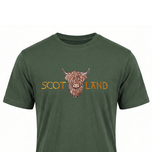 ADULT T-SHIRT | EMB SCOT(BR COW 1)LAND