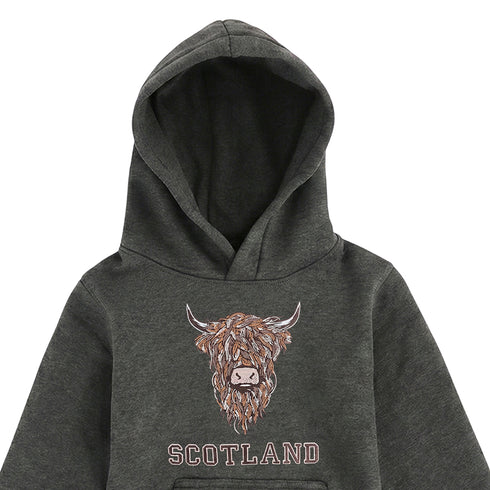 KIDS HOODIE | EMB BR COW 1