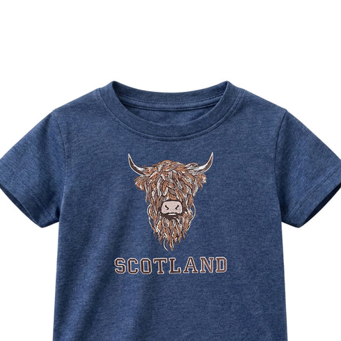 KIDS T-SHIRT | EMB BR COW 1