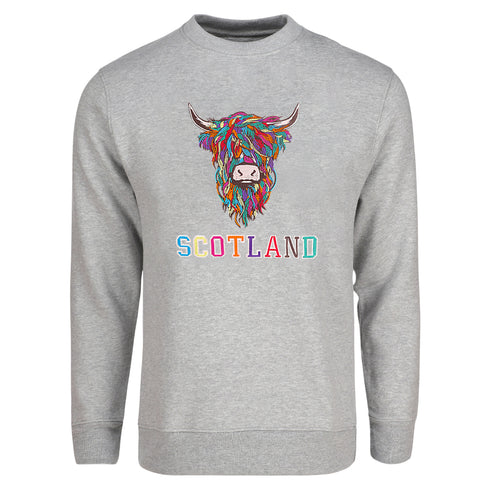 ADULT SWEATSHIRT | EMB MLT COW 2