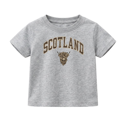KIDS T-SHIRT | EMB SCT/BR COW 1