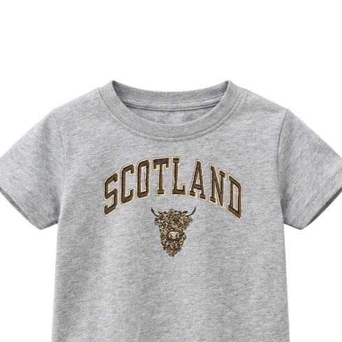 KIDS T-SHIRT | EMB SCT/BR COW 1