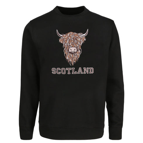 ADULT SWEATSHIRT | EMB BR COW 1
