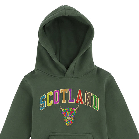 KIDS HOODIE | EMB SCT/MLT COW 2