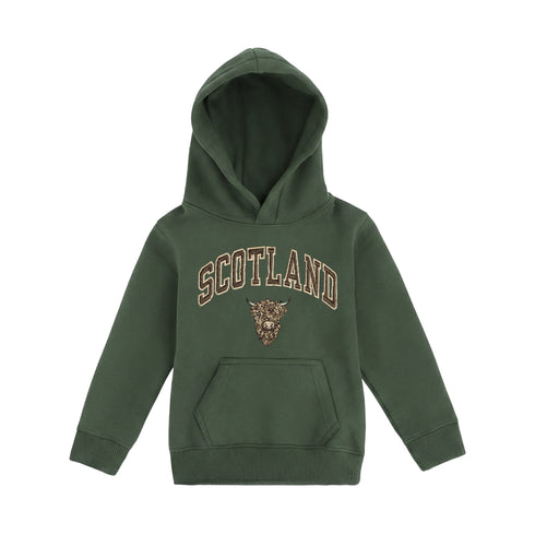 KIDS HOODIE | EMB SCT/BR COW 1