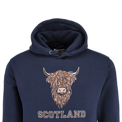 ADULT HOODIE | EMB BR COW1