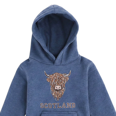 KIDS HOODIE | EMB BR COW 1