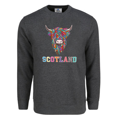 ADULT SWEATSHIRT | EMB MLT COW 2