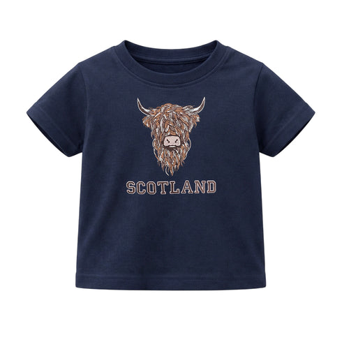 KIDS T-SHIRT | EMB BR COW 1