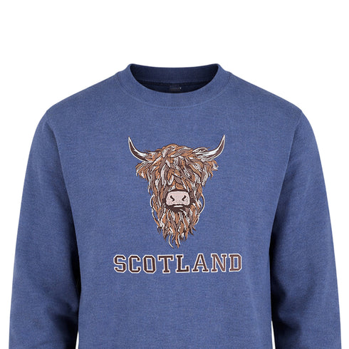 ADULT SWEATSHIRT | EMB BR COW 1