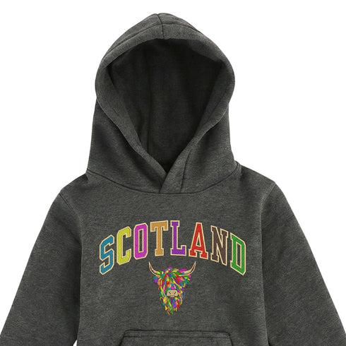 KIDS HOODIE | EMB SCT/MLT COW 2