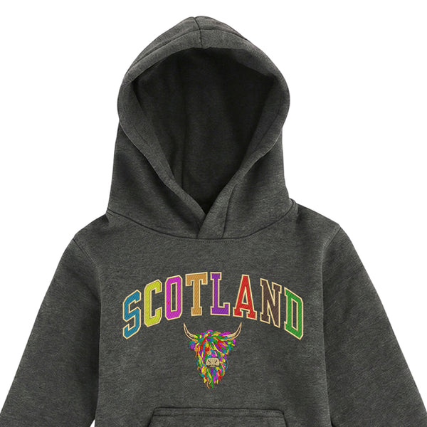 KIDS HOODIE | EMB SCT/MLT COW 2