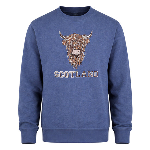 ADULT SWEATSHIRT | EMB BR COW 1