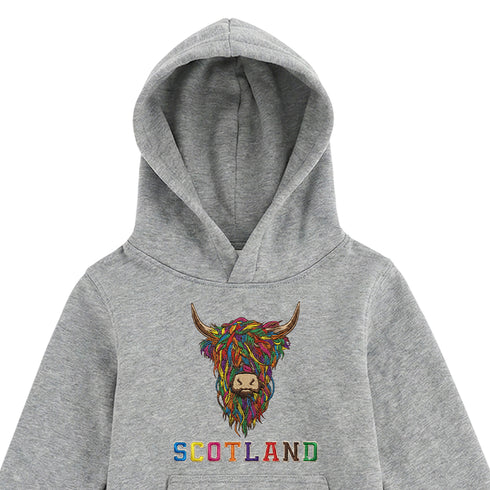 KIDS HOODIE | EMB MLT COW 2