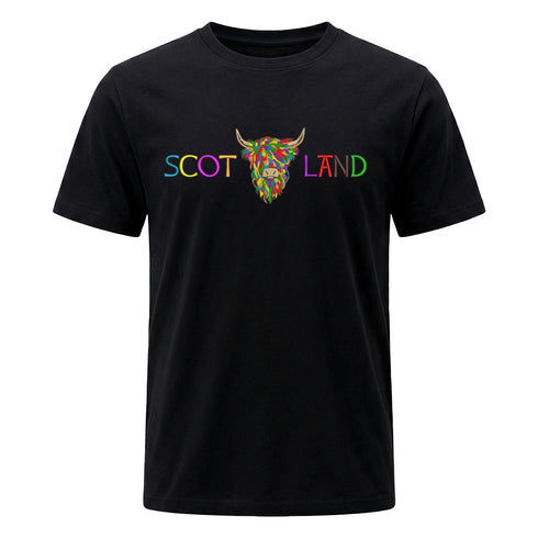 ADULT T-SHIRT | EMB SCOT(MLT COW 2)LAND