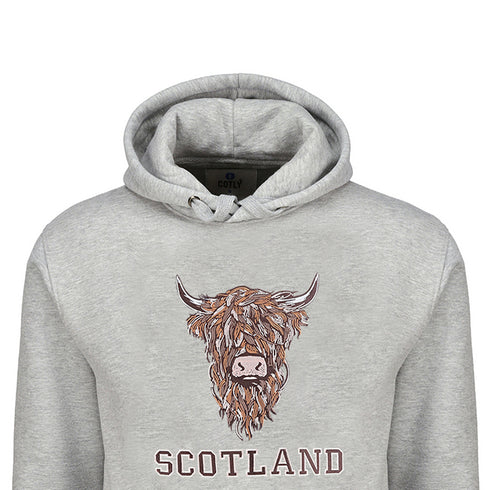 ADULT HOODIE | EMB BR COW1