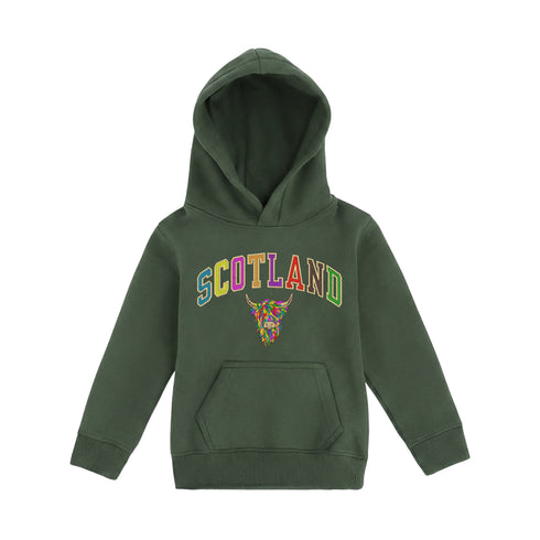 KIDS HOODIE | EMB SCT/MLT COW 2