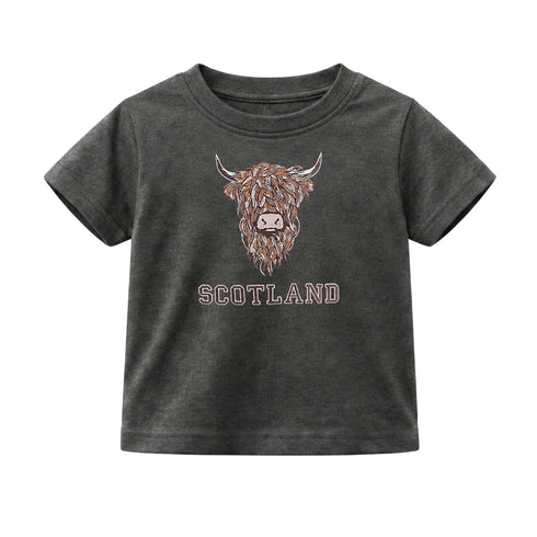 KIDS T-SHIRT | EMB BR COW 1
