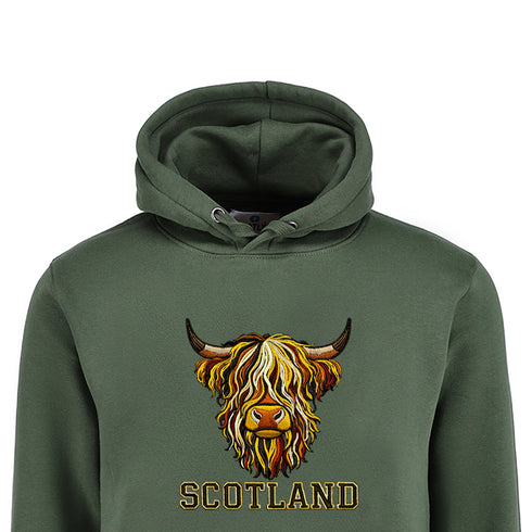 ADULT HOODIE | EMB MLT COW 8