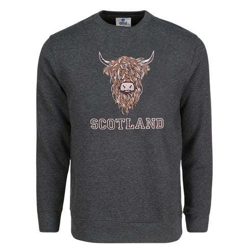 ADULT SWEATSHIRT | EMB BR COW 1