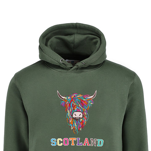 ADULT HOODIE | EMB MLT COW 2