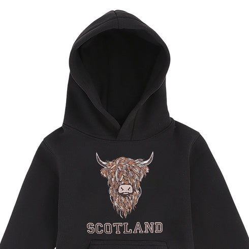 KIDS HOODIE | EMB BR COW 1