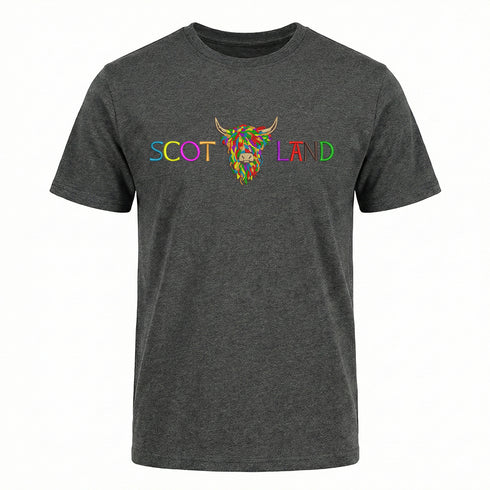 ADULT T-SHIRT | EMB SCOT(MLT COW 2)LAND