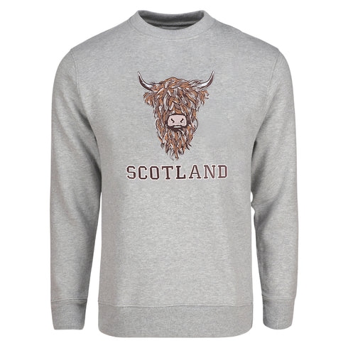 ADULT SWEATSHIRT | EMB BR COW 1