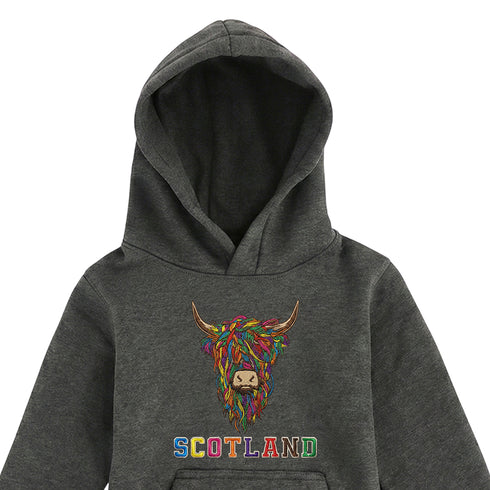 KIDS HOODIE | EMB MLT COW 2