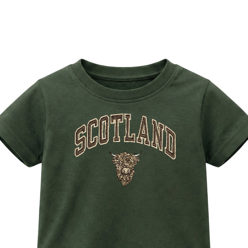 KIDS T-SHIRT | EMB SCT/BR COW 1