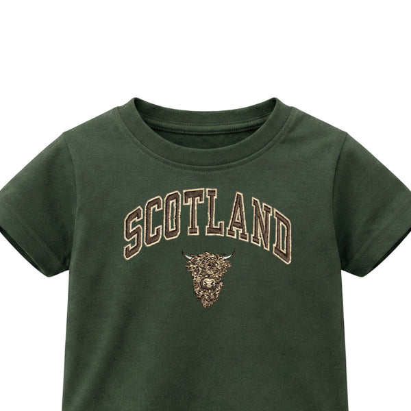 KIDS T-SHIRT | EMB SCT/BR COW 1