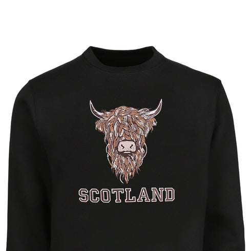 ADULT SWEATSHIRT | EMB BR COW 1