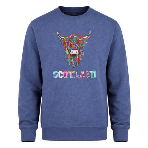 ADULT SWEATSHIRT | EMB MLT COW 2