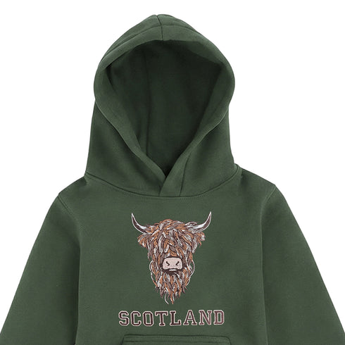 KIDS HOODIE | EMB BR COW 1